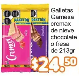 Merza Galletas Gamesa cremax de nieve chocolate o fresa oferta