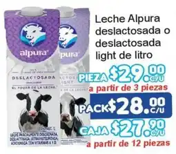 Merza Alpura leche deslactosada o deslactosada light oferta