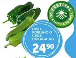 Alsuper Chile poblano o chile chilaca oferta
