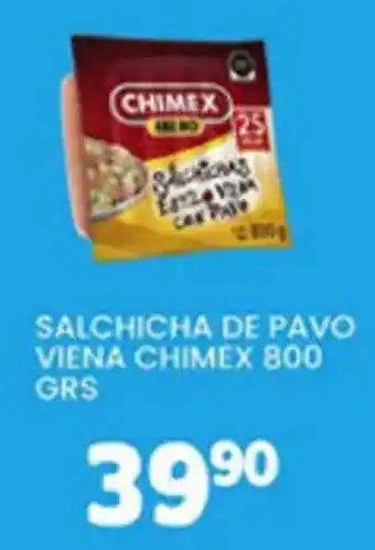 Alsuper Chimex salchicha de pavo viena oferta