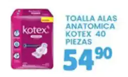 Alsuper kotex toalla alas anatomica oferta