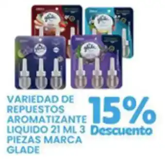 Alsuper Glade variedad de repuestos aromatizante liquido oferta