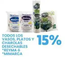 Alsuper Reyma ó Mimarka vasos platos y charolas desechables oferta