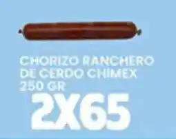 Alsuper Chimex chorizo ranchero de cerdo oferta