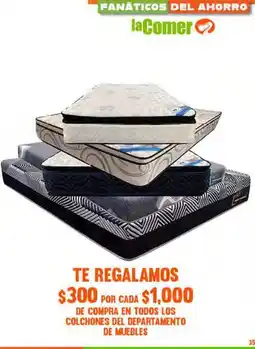 La Comer Colchones del departamento de muebles oferta