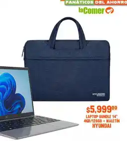 La Comer Hyundai - laptop bundle 14 4gb/128gb + maletin oferta