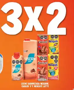La Comer Leche saborizada nesquik, carlos v y nescafe latte oferta