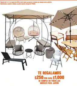 La Comer Muebles para jardín oferta