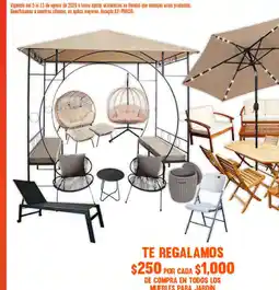 La Comer Muebles para jardín oferta
