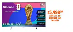 La Comer Hisense pantalla 50" uhd 4k a65 oferta