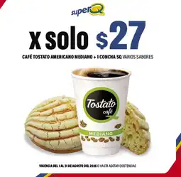 Super Q Tostato café café tostado americano mediano + concha sq oferta