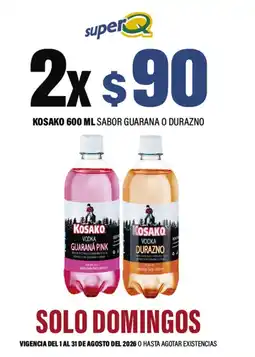 Super Q Kosako vodka sabor guarana o durazno oferta