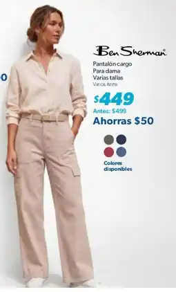 Sam's Club Ben sherman pantalón cargo para dama oferta