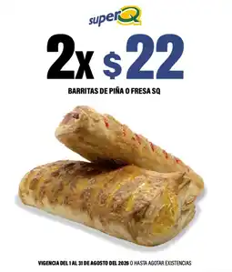 Super Q Barritas de pina o fresa sq oferta