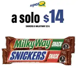 Super Q Snickers o milkyway oferta