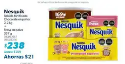 Sam's Club Nesquik bebida fortificada chocolate en polvo fresa en polvo oferta