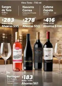 Sam's Club Beringer vino rosado zinfandel oferta
