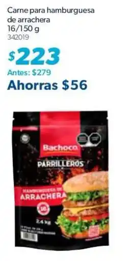 Sam's Club Bachoco carne para hamburguesa de arrachera oferta