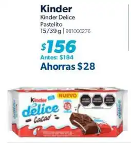 Sam's Club Kinder Kinder Delice Pastelito oferta