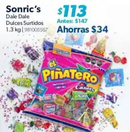 Sam's Club Sonric's Dale Dale Dulces Surtidos oferta