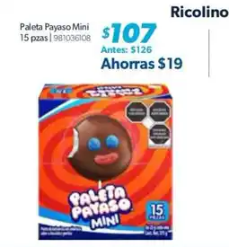 Sam's Club Ricolino Paleta Payaso Mini oferta