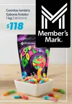 Sam's Club Member's Mark Gomitas lombriz Sabores frutales oferta
