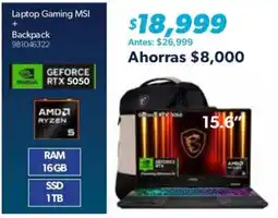 Sam's Club Laptop gaming msi + backpack oferta