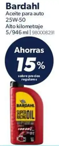 Sam's Club Bardahl Aceite para auto 25W-50 Alto kilometraje oferta
