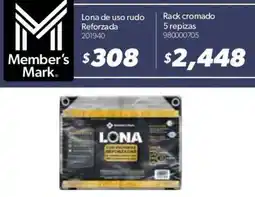 Sam's Club Member's mark lona de uso rudo reforzada oferta