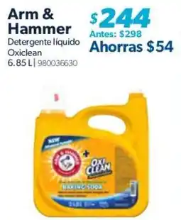 Sam's Club Arm & hammer detergente líquido oxiclean oferta