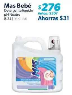 Sam's Club Mas Bebé Detergente líquido oferta