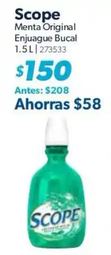 Sam's Club Scope Menta Original Enjuague Bucal oferta