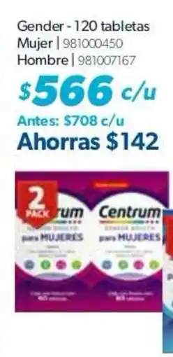 Sam's Club Centrum para MUJERES oferta