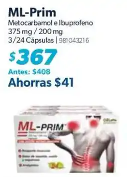Sam's Club ML-Prim Metocarbamol e Ibuprofeno oferta
