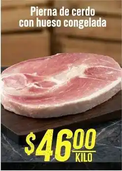 Soriana Híper Pierna de cerdo con hueso congelada oferta