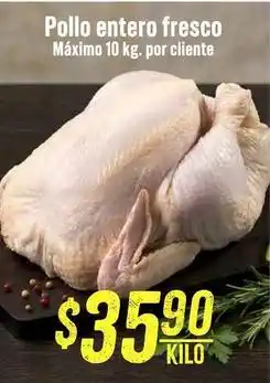 Soriana Híper Pollo entero fresco oferta