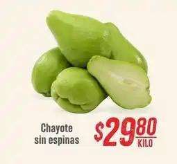 Soriana Híper Chayote sin espinas oferta