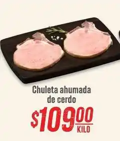 Soriana Híper Chuleta ahumada de cerdo oferta