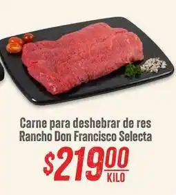 Soriana Híper Don francisco - carne para deshebrar de res oferta