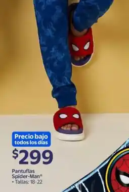 Walmart Spider-man pantuflas oferta
