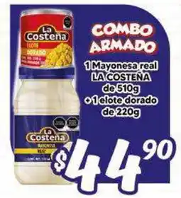 El Florido La costeña mayonesa real + elote dorado oferta