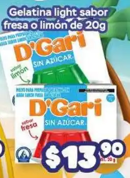 El Florido D'gari gelatina light sabor fresa o limón oferta