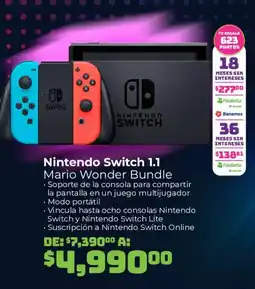 Soriana Híper Switch nintendo 1.1 mario wonder bundle oferta
