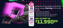 Soriana Híper Racing asiento simulador carreras 18 next level fórmula oferta