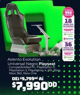 Soriana Híper Playseat asiento evolution. universal negro oferta