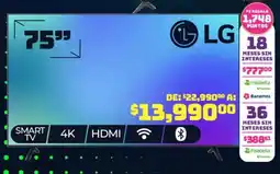 Soriana Híper Lg smart tv 75" oferta