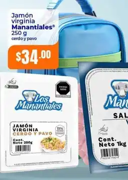 Tiendas Neto Los Manantiales jamón virginia cerdo y pavo oferta
