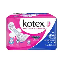Farmacias Benavides Toallas Femeninas Maxi Nocturna con Alas Flujo Maxi Abundante oferta