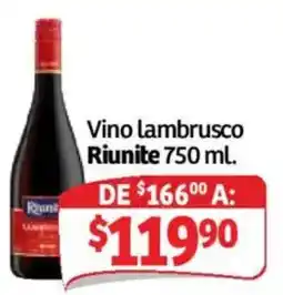 Soriana Mercado Riunite Vino Lambrusco oferta