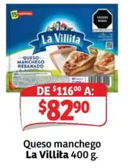 Soriana Mercado La Villita queso manchego rebanado oferta